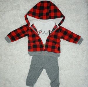 Flannel sweater. Long sleeve Onesie, pants, Shoes